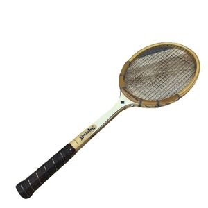 VTG SPALDING "PANCHO GONZALES AUTOGRAPH" WOOD TENNIS RACQUET. ANTIQUE / DISPLAY‎